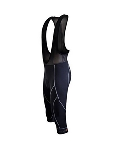 Велошорты/бриджи FUNKIER Milatzzo Men Active Knee Bib Tights 3/4, с лямками, c памперсом B14, черные, S-974-B14 (Размер: S ) Funkierbike