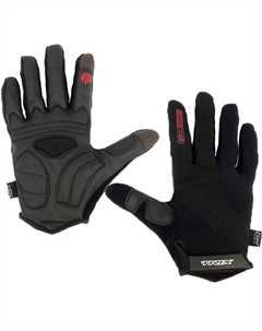 Велоперчатки мужские, полноразмерный, гелевые вставки, дышащая лайкра/искусственная замша, GL-TX-059514D-L-BK (Размер XL) Trix