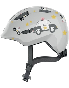 Велошлем Smiley 3.0, детский, сетка от насекомых, серый с полицейской машиной, 05-0067269 (Размер S(45-50) ) Abus