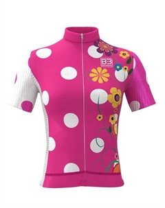 Веломайка STRADE BIANCHE AB73, женская, короткий рукав, розово-белый 2020, A11L2032L (Размер: L) Biemme
