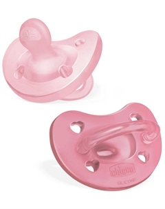 Соска-пустышка силиконовая, PHYSIOFORMA SOFT, pink, 6-16 мес, 2 шт Chicco