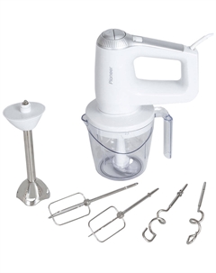 Блендер-миксер 4 в 1 Pioneer HB125S белый с серебристым