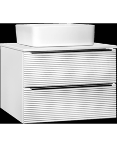 Тумба с раковиной Орлеан 70 белая матовая, белый глянец, раковина Tre 50 Runo