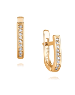 Серьги из красного золота с бриллиантами из золота Адамас