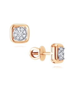 Серьги из золота Адамас