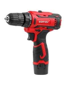 Аккумуляторная дрель-шуруповерт BD 1220 Li 1329356, в чемодане 12 В, 30 Н*м, 2х1.5 А*ч, БЗП 10 мм Wortex