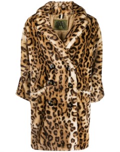 Alessandra chamonix двубортное пальто с леопардовым принтом 42 коричневый Alessandra chamonix