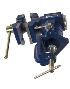 Тиски слесарные 910-010, поворотные, настольные Кобальт
