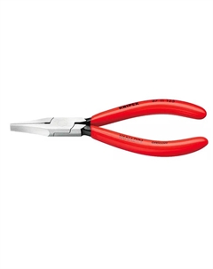 Плоскогубцы захватные прецизионные KN-3711125, плоские щирокие губки, 125 мм, фосфатированные, обливные ручки Knipex