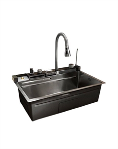 Мойка настольного монтажа многофункцинальная MIXLINE PRO 750х460х220мм графит нержавеющая сталь Нет марки