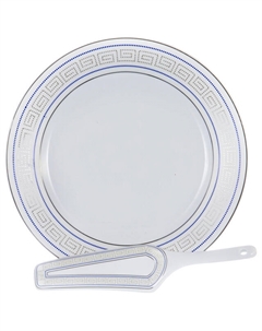 Блюдо для торта Венера Алькор 30см с лопаткой фарфор Нет марки