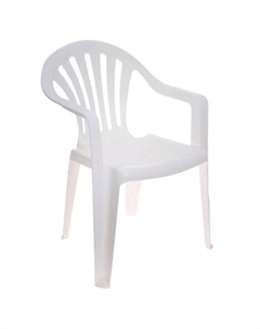 Кресло Салют 66x60x84см белое пластик Нет марки