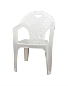 Кресло 58,5х80х54см белое пластик Нет марки
