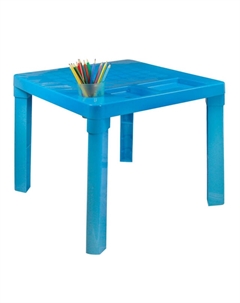 Стол детский 51х51х47см голубой пластик Нет марки