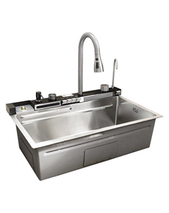 Мойка настольного монтажа многофункцинальная MIXLINE PRO 750х460х220мм сатин нержавеющая сталь Нет марки