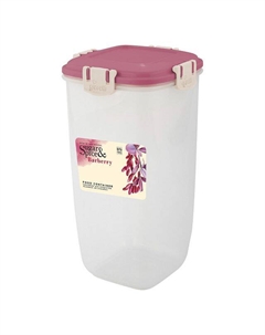 Контейнер для продуктов SUGAR&SPICE Barberry 1,5л квадратный пластик брусничный Нет марки
