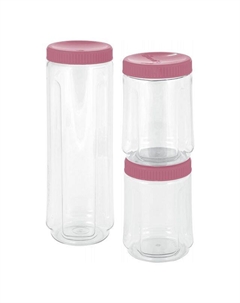 Набор банок SUGAR&SPICE Honey 3шт. 1,6л/0,75л/0,75л пластик брусничный Нет марки