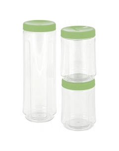 Набор банок SUGAR&SPICE Honey 3шт. 1,6л/0,75л/0,75л пластик фисташковый Нет марки