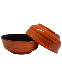 Миска БОРИСОВСКАЯ КЕРАМИКА Оранжевая полоска 15,5см 0,5л керамика Нет марки