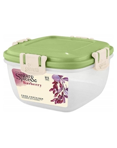 Контейнер для продуктов SUGAR&SPICE Barberry 1л квадратный пластик фисташковый Нет марки