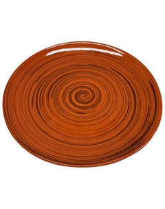 Тарелка БОРИСОВСКАЯ КЕРАМИКА Оранжевая полоска 22см обеденная керамика Нет марки