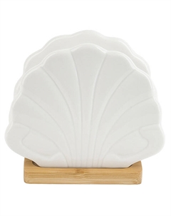 Салфетница NOUVELLE HOME Naturel 12х6х11см на подставке фарфор бамбук Нет марки