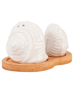 Набор для специй NOUVELLE HOME Naturel 2632059 10,5х7х6см 2 предмета на подставке фарфор бамбук Нет марки