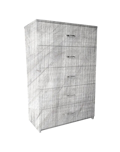 Комод 5 ящиков 1230х800х420мм цвет Крафт белый ЛДСП Нет марки