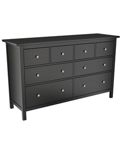 Комод Кантри 8 ящиков 1600х500х960мм черный сосна Нет марки