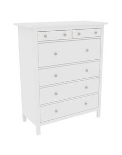 Комод Кантри 6 ящиков 1080х500х1310мм белый сосна Нет марки