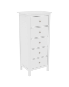 Комод Кантри 5 ящиков 580x440x1310мм белый сосна Нет марки