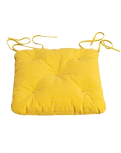 Подушка для стула Дженни 380х420х50мм рогожка/ткань Twist 10 желтый Нет марки