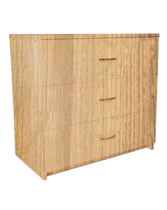 Комод 3 ящика 760х800х420мм цвет Крафт золотой ЛДСП Нет марки