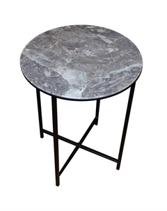 Стол журнальный М87 480х480х610мм королевский мрамор металл/стекло Нет марки