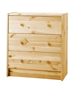 Комод 3 ящика 620х300х700мм натуральный сосна Нет марки