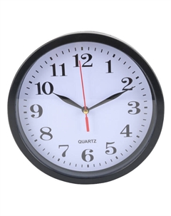 Часы настенные Zarys 195х195х40мм пластик черные Нет марки