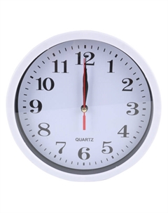 Часы настенные Zarys 195х195х40мм пластик белые Нет марки