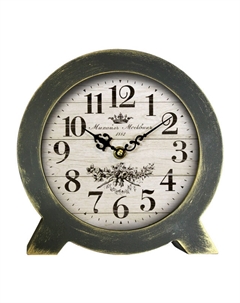 Часы настольные ЛАДА 86П2 210x210мм темно-зеленый с золотой патиной береза Нет марки