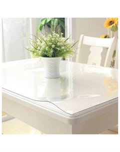 Скатерть ПВХ Гибкое стекло 1мм 100х120см прозрачная, арт. TB100-120 Нет марки