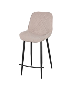 Стул полубарный СФЕРА 530х625х1030мм бежевый/черный муар ткань/металл Нет марки
