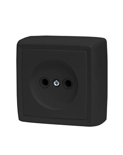 Розетка 1 пост DRESDEN 16А б/з черный Нет марки