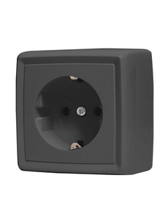 Розетка 1 пост DRESDEN 16А с заземлением серый Нет марки