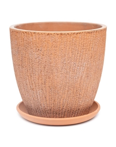 Горшок бетонный с поддоном Гамбург бутон 13л d30см терракот Нет марки