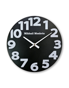 Часы настенные 260.2.1 D260мм черный МДФ Нет марки