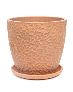 Горшок бетонный с поддоном Манго бутон 4л d21см терракот Нет марки