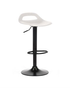 Стул барный EKLUND 410х400х710(920) мм полипропилен/металл белый/черный Нет марки