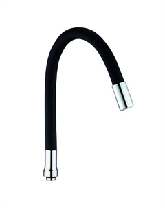 Излив гибкий для кухонного смесителя силиконовый черный Нет марки