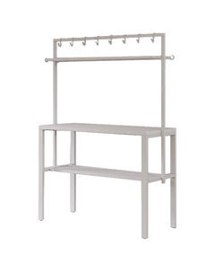 Стол мини-кухня 1250х500х1880мм белый металл/ВЛДСП Нет марки