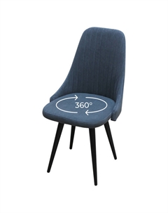 Стул поворотный ШАТО 500х600х880 катания графит ткань/металл Нет марки