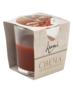 Свеча в стакане Lumi Кофе 8х8см 16ч/г ароматизированная Нет марки